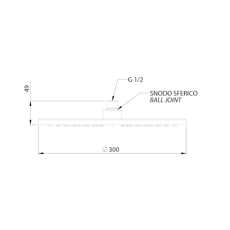 Hlavová sprcha, průměr 300mm, zlato mat SF419