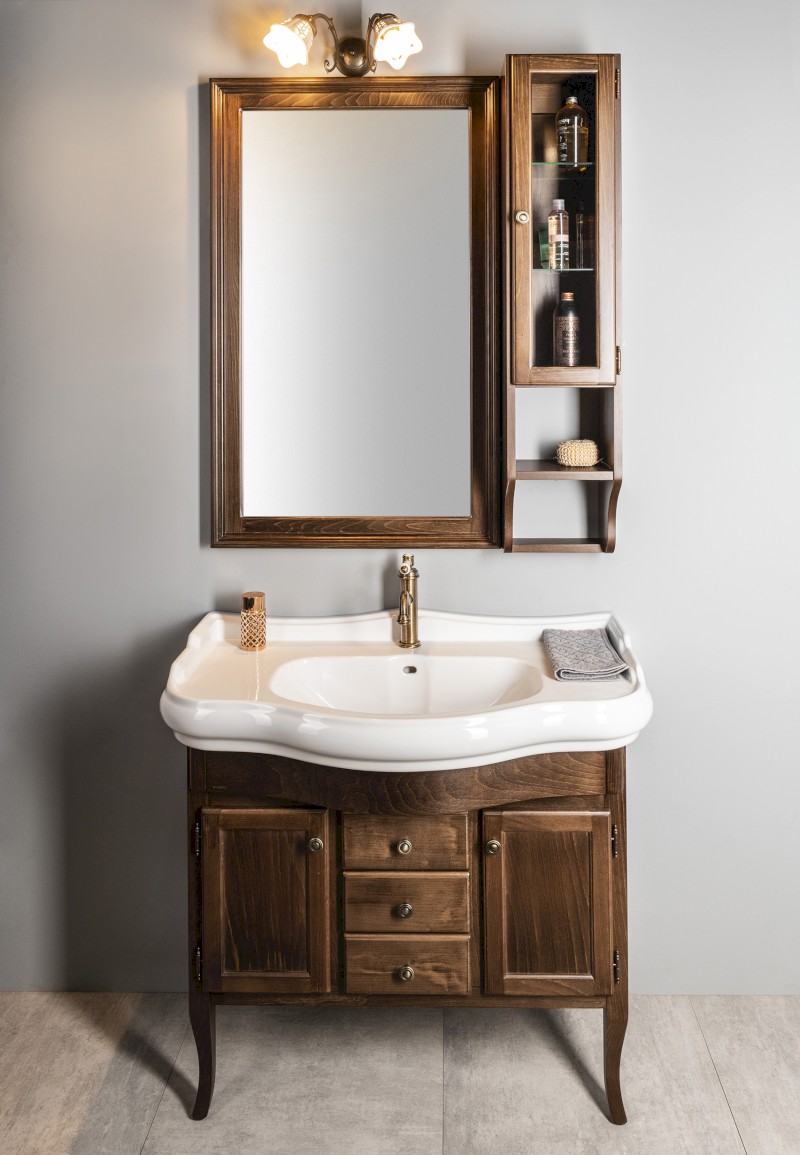 RETRO umyvadlová skříňka 89x80x48cm, buk 1620