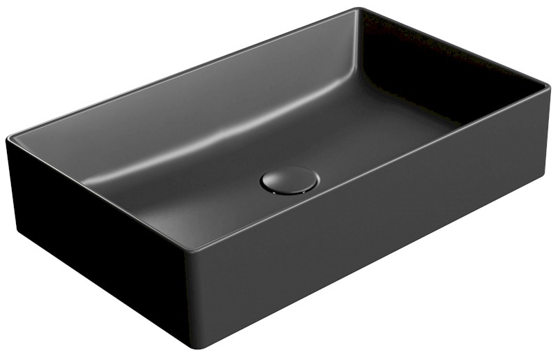 KUBE X keramické umyvadlo na desku, 60x37cm, černá mat 945326
