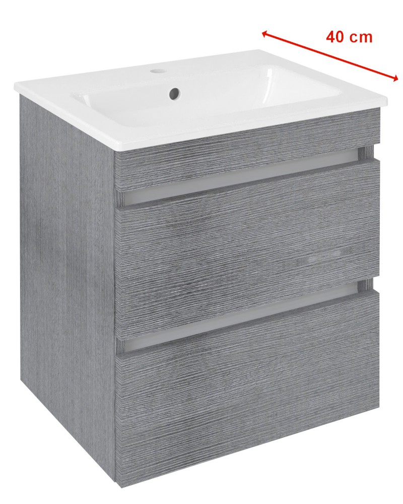 EZARA umyvadlová skříňka 48x54x39cm, dub stříbrný EZ492-1111