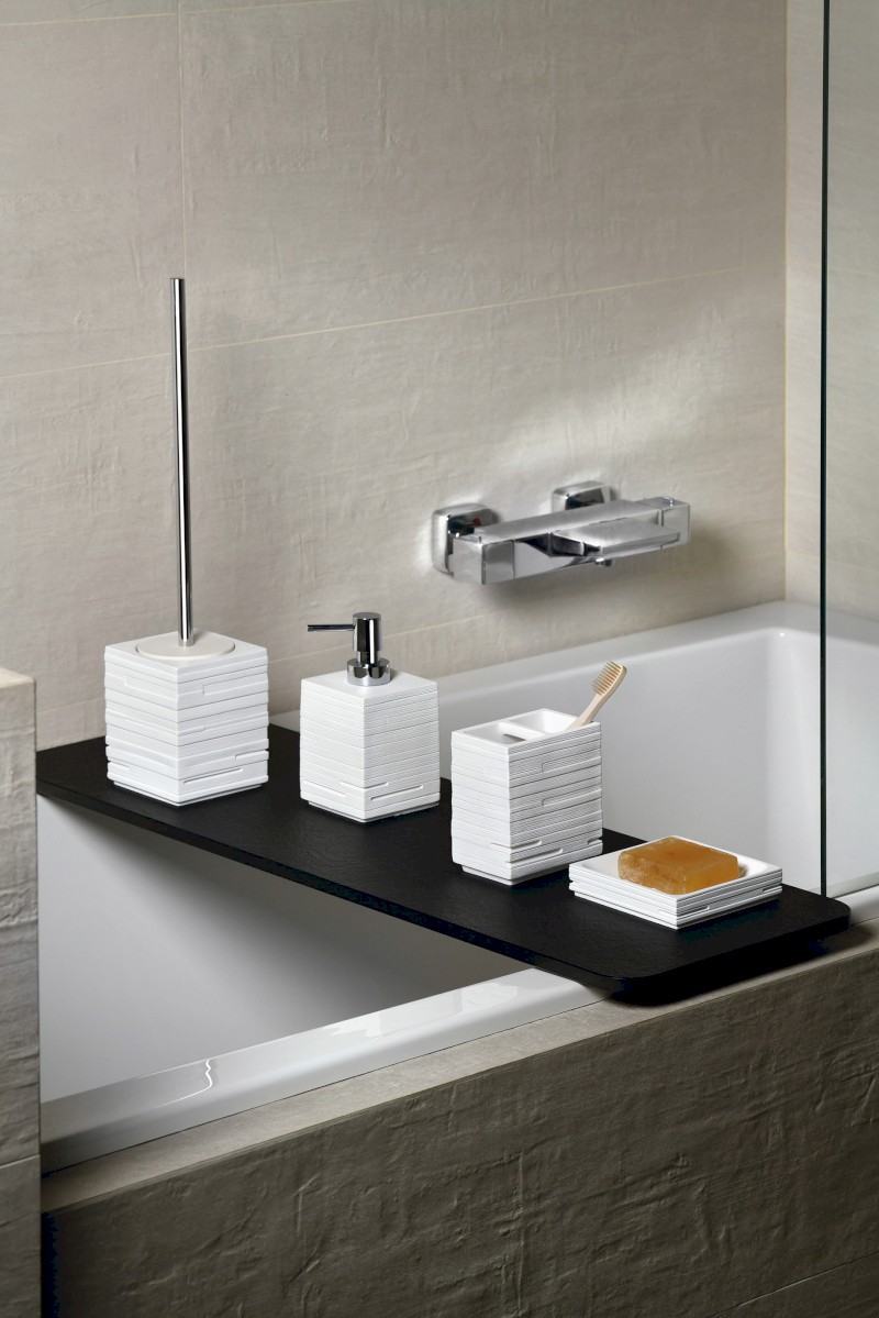 QUADROTTO WC štětka na postavení, bílá QU3302