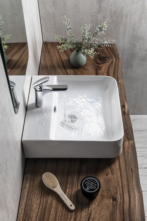 SOTT AQUA keramické umyvadlo závěsné/na desku, 51x50cm, bílá 10SQ51051