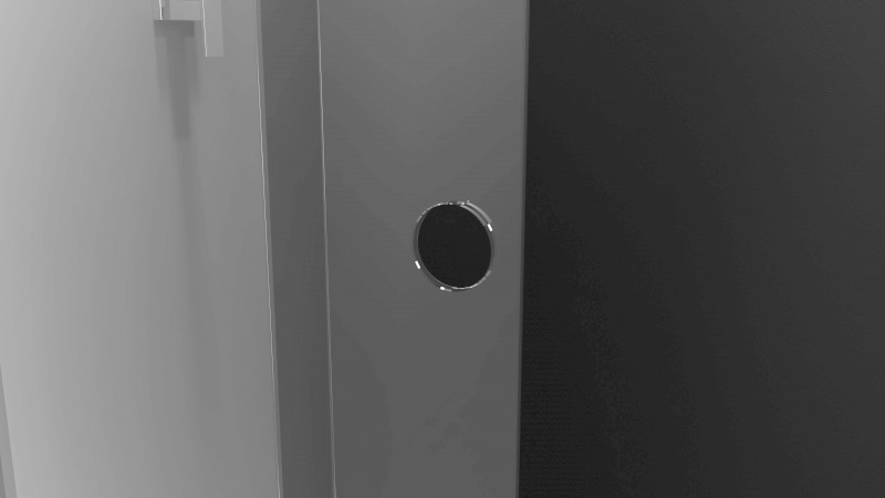 ROLLS BLACK sprchové dveře do prostoru 1400 mm, výška 2000 mm, čiré sklo MS5-140B