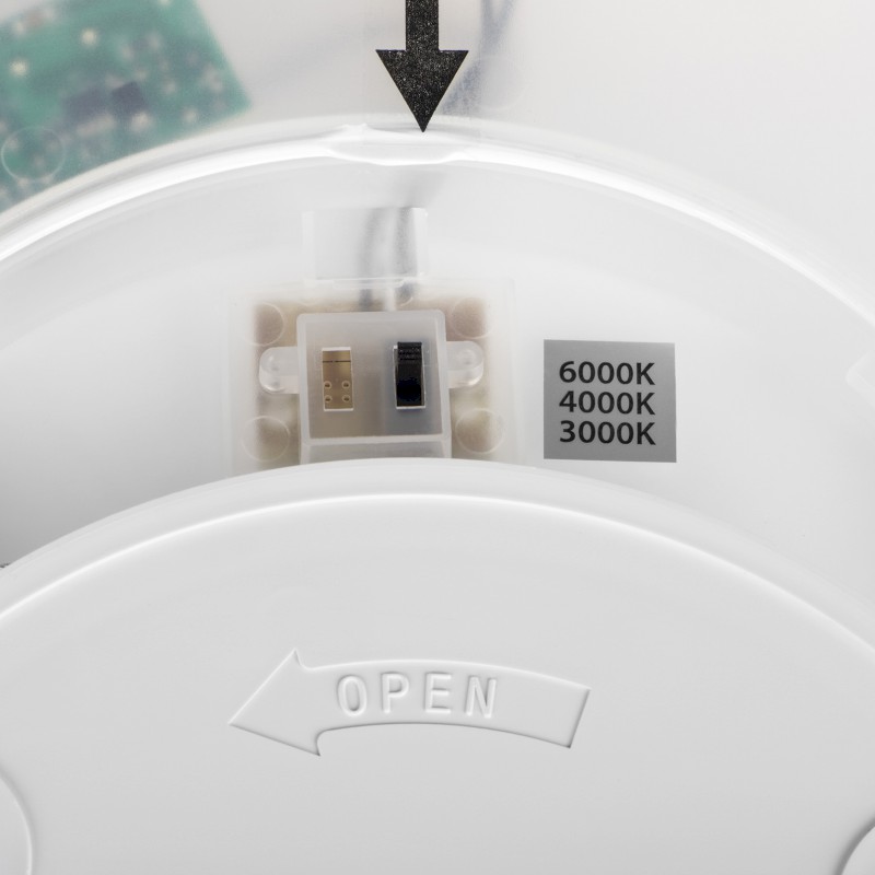 AZPO stropní LED svítidlo, 225x225mm, 12,3W, 3000/4000/6000K, IP54, černá mat 31531