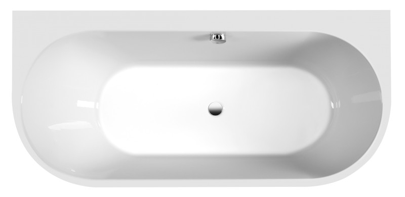 ASTRA DL MONOLITH nástěnná stojící vana 160x75x60cm, bílá/černá 33611MDLB