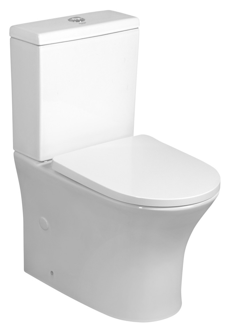 LEON WC kombi mísa, Rimless, 61,5x37cm, spodní/zadní odpad, bílá 201.421.4