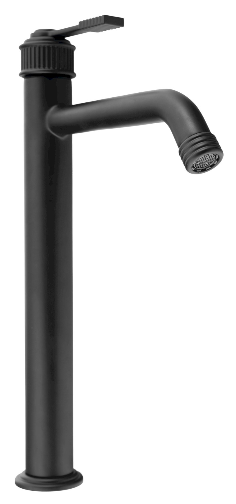 VERSI stojánková umyvadlová baterie vysoká, prodloužená hubice, černá mat RV007/15