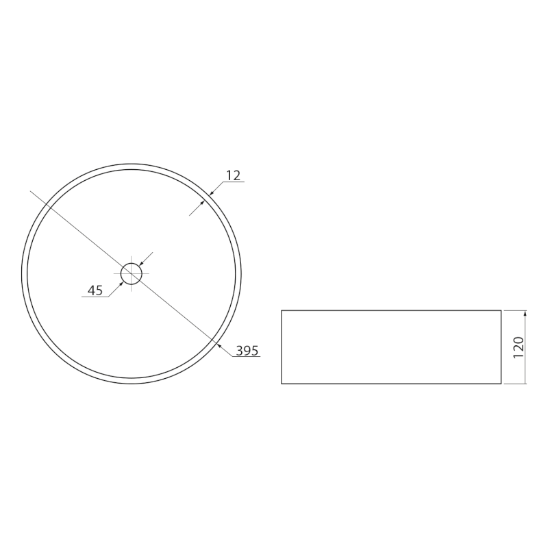 ANHELO skleněné gravírované umyvadlo na desku Ø 39,5cm, černá TY317B