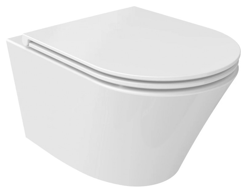 PACO závěsná WC mísa, Vortex Rimless, 36x53cm, bílá PZ1012V