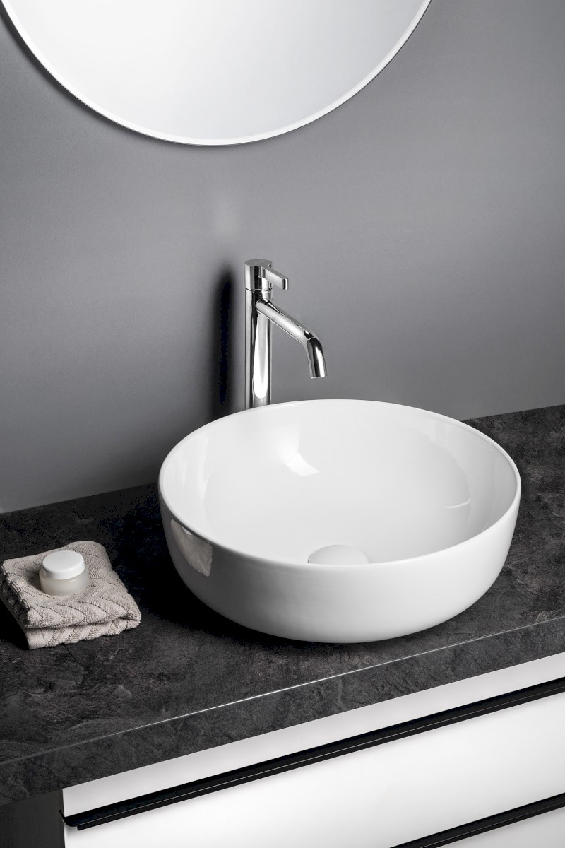RONDEA keramické umyvadlo na desku Ø 41cm, bílá AR445