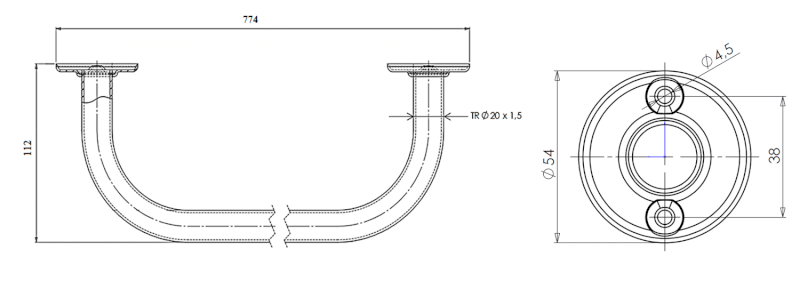 WHITE LINE držák ručníků 700mm, bílá 8012