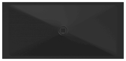 Keramická sprchová vanička, obdélník 170x80x2cm, černá mat 46170826