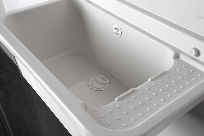 Závěsná výlevka s odkládací plochou 60x34cm, plast, bílá PI5060