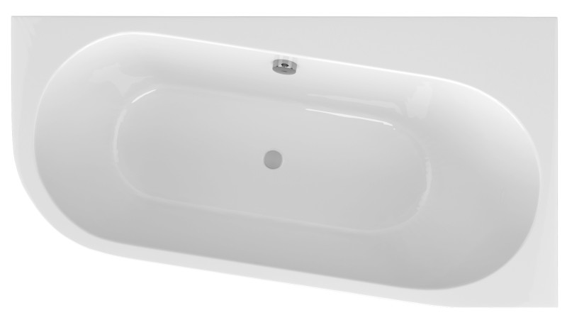 ASTRA WR MONOLITH asymetrická vana 160x85x60cm, bílá 31611M