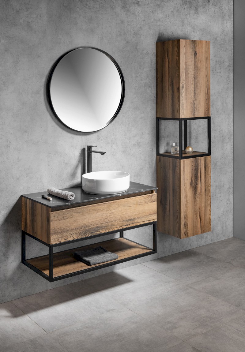 SKARA deska Rockstone 101,2x1,2x46cm, black attica CG029-0598