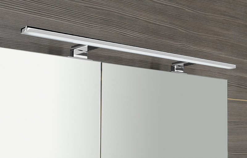 MIRRÓ galerka s LED osvětlením, 90x70x16cm, borovice rustik MC090-0016