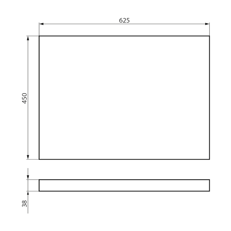 VEGA deska pod umyvadlo 62,5x45cm, dub černý VG665