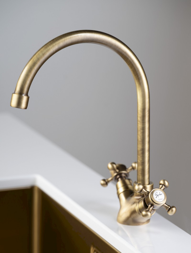 ANTEA stojánková dřezová baterie, výška 275mm, bronz 3096