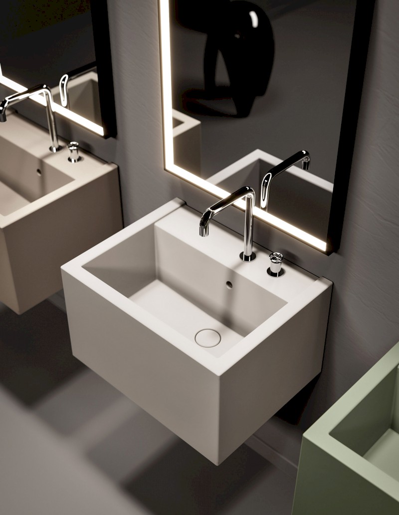 KANAAL keramické umyvadlo 60x46,5cm, černá mat 574031