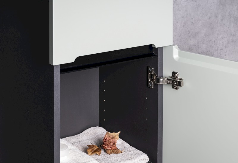 KERALA skříňka vysoká 38x143x32cm, 2x dvířka, levá/pravá, antracit matný KR350-3434