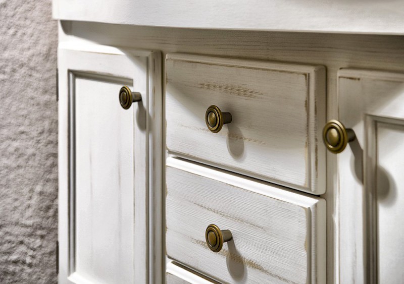 RETRO umyvadlová skříňka 89x80x48cm, starobílá 1621