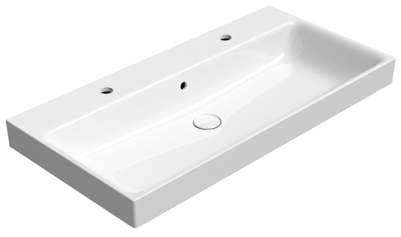 NUBES keramické dvojumyvadlo 100x50cm, bílá ExtraGlaze 9623211