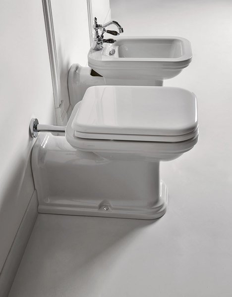 WALDORF WC mísa stojící, 37x65cm, spodní/zadní odpad, bílá 411601