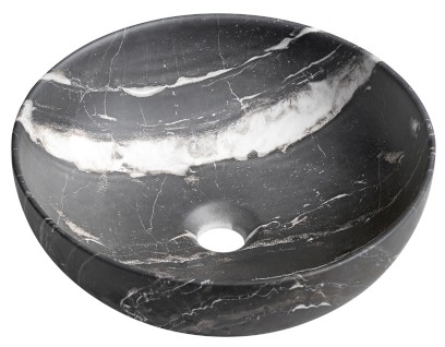 RONDANE keramické umyvadlo na desku Ø 41cm, carnico mramor AR435CM