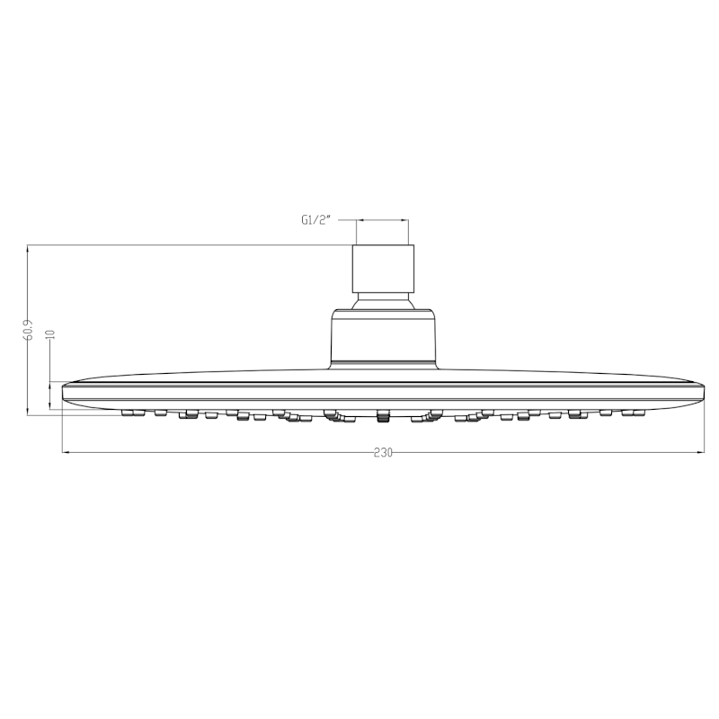 Hlavová sprcha, průměr 230mm, ABS/chrom 621.300.1