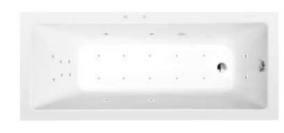 NOEMI hydromasážní vana, 150x80x39cm, Attraction Hydro-Air, chrom 71727.4010