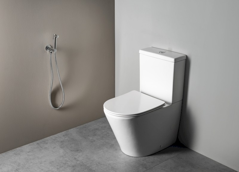 Nástěnný ventil s ruční bidetovou sprškou a bezpečnostní pojistkou,kulatý,chrom SG107