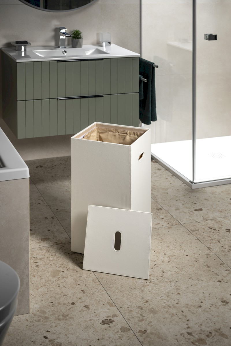 LUXURY koš na prádlo 30x61,8x30cm, bílá 103602