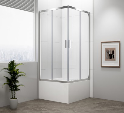 CARMEN sprchová čtvercová zástěna 800x800x1650mm, čiré sklo MD5216