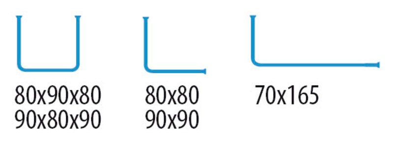 Rohová univerzální sprchová tyč, bílá 59501