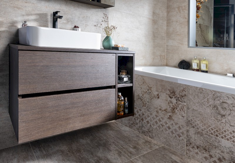 ODETTA umyvadlová skříňka 67x50x43,5cm, borovice rustik DT070-1616