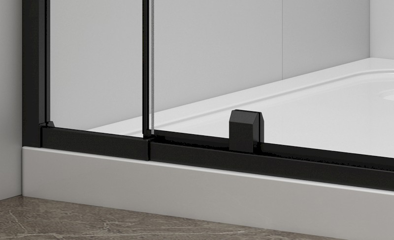 EASY BLACK sprchové dveře otočné 880-1020mm, čiré sklo EL1715B