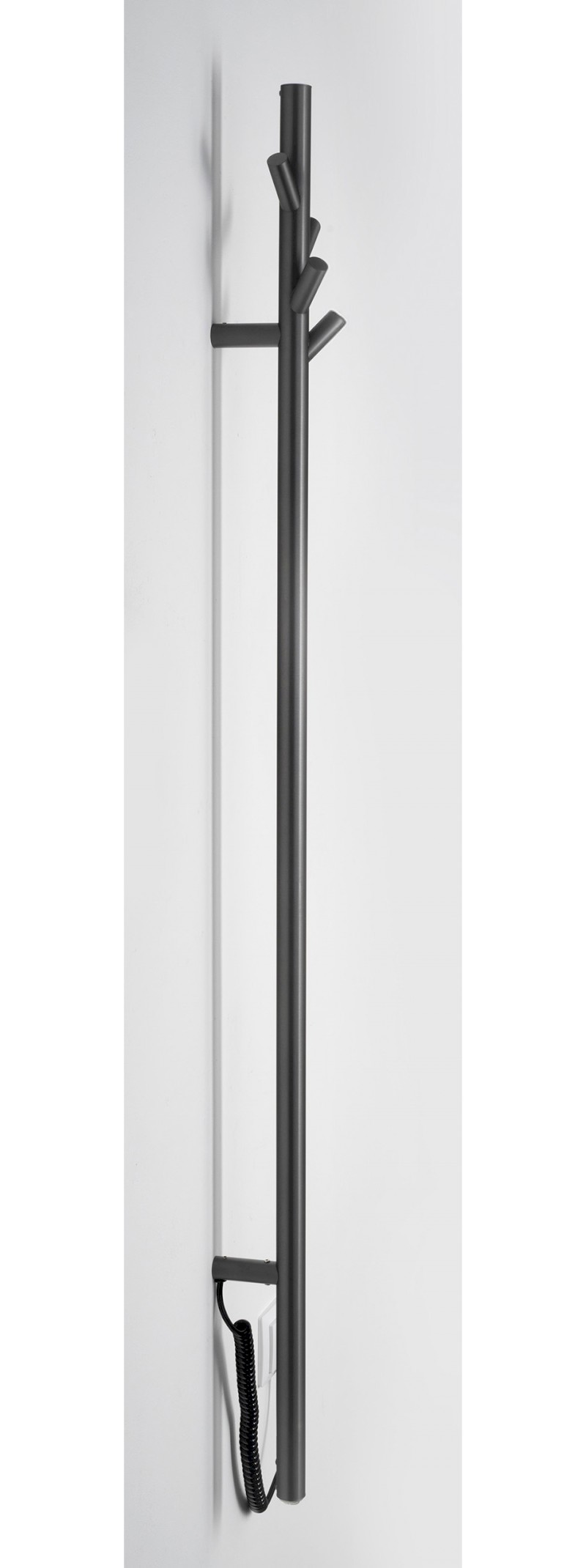 PASADOR elektrický sušák ručníků, kulatý, 150x1500 mm, 30 W, gun metal ER175GM