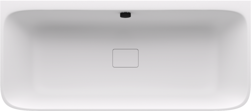 SKYLLA nástěnná stojící vana litý mramor 170x75x60cm, bílá mat 72430MAT