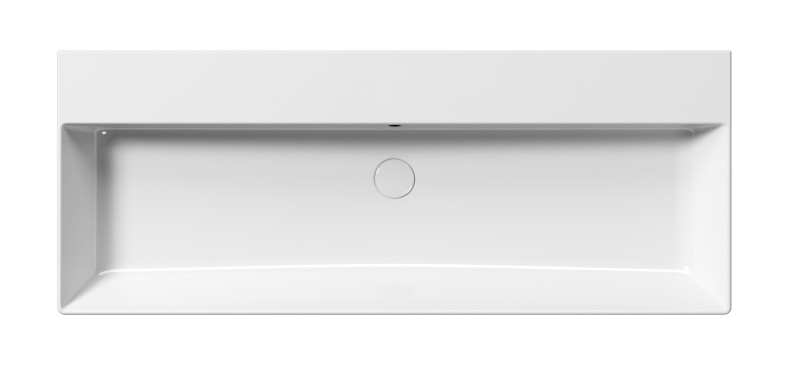 KUBE X keramické umyvadlo 120x47cm, bez otvoru, bílá ExtraGlaze 9424011
