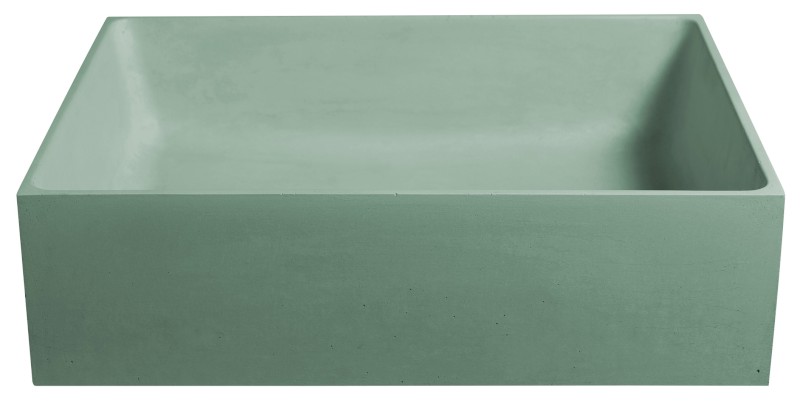 FORMIGO betonové umyvadlo na desku, 47,5x36,5cm, zelená mat FG123
