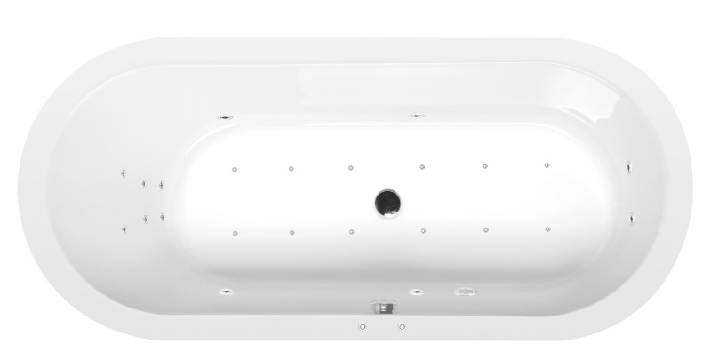 ASTRA O hydromasážní vana, 165x75x48cm, Attraction Hydro-Air, chrom 35611.4010