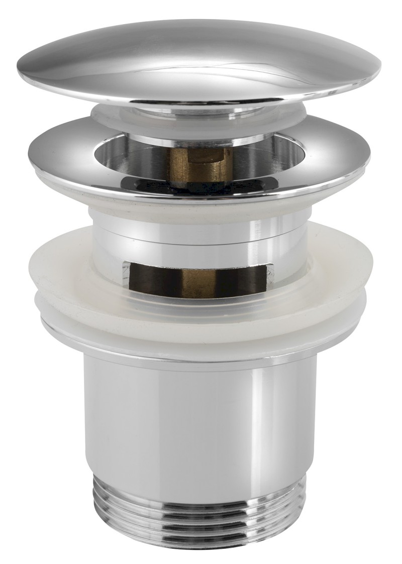 Umyvadlová výpust 5/4“, click-clack, velká zátka, 30-45mm, chrom CV1007
