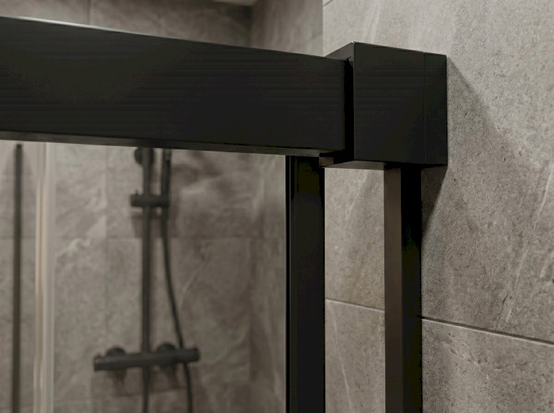 LUXOR BLACK sprchové dveře 1100mm, čiré sklo GU1211B