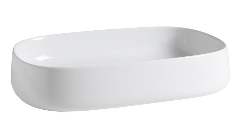 JUMPER keramické umyvadlo na desku, 60x40cm, bílá WH070