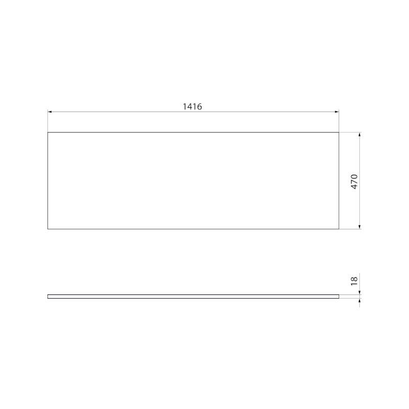 EZARA deska DTDL 141,6x1,8x47cm, dub cuneo EZD141-2525