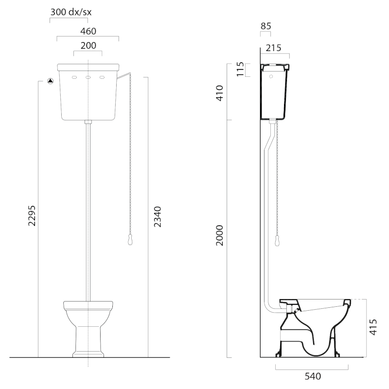 CLASSIC splachovací nádržka vysoká, bílá ExtraGlaze 878011