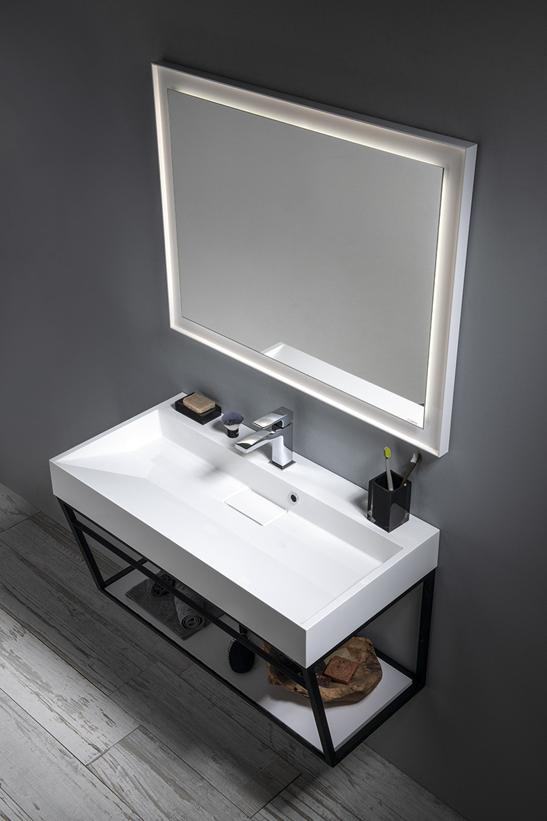 SKA konzole s policí 900x400x460mm, černá mat SKA103