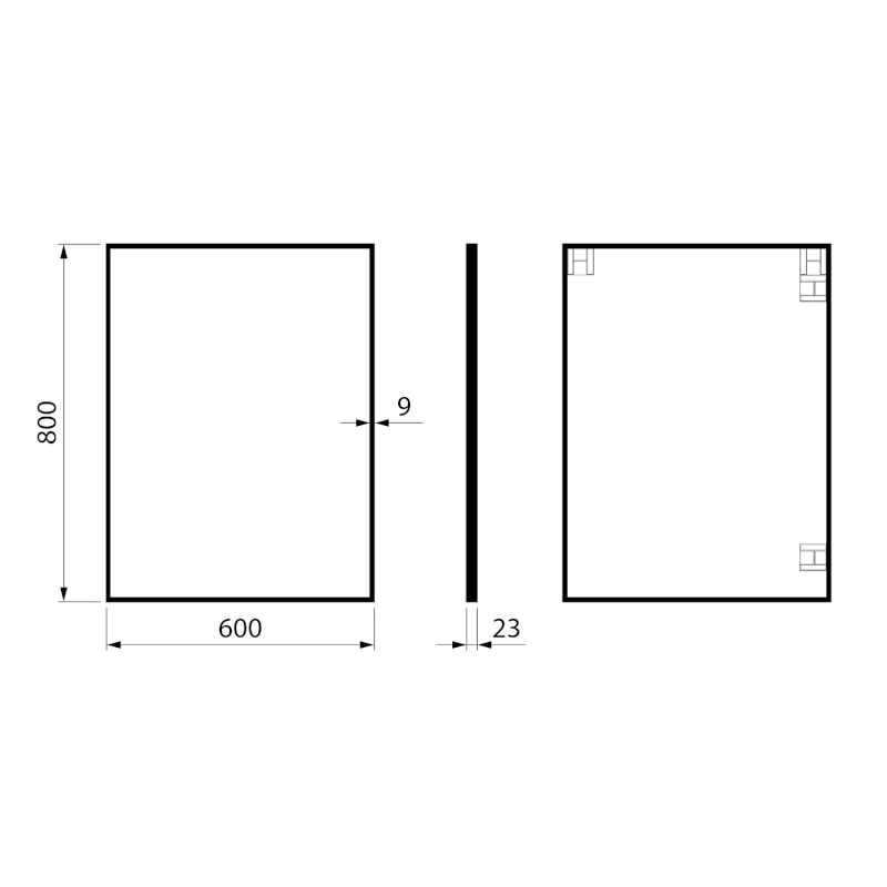 NOTION SLIM zrcadlo v rámu 60x80cm, zlato mat NT860G