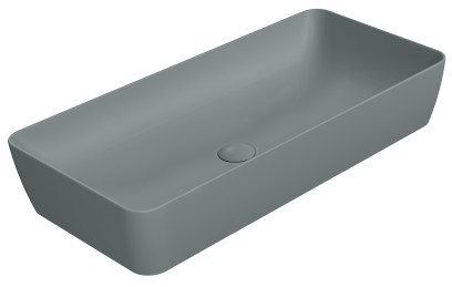 NUBES keramické umyvadlo na desku 80x40cm, agave mat 904004