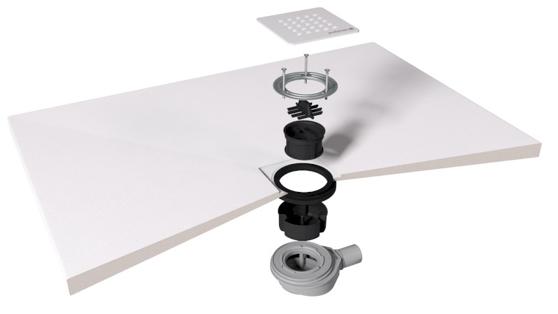 TRENECA vaničkový sifon, průměr 90mm, DN40, krytka šedá mat 84999.31